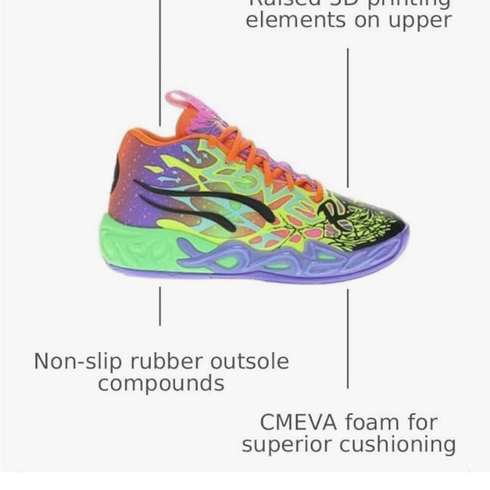 PUMA Mens X Lamelo Ball Mb.04 Be You Basketball Sneakers Shoes
